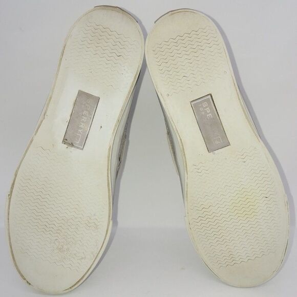 Sperry Top Sider Bahama Silver Sequin‎ Boat Shoes Women's Size 5.5 M Silv… - Picture 8 of 8